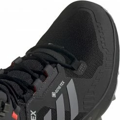 Adidas TERREX Swift R3 Mid Gore-Tex Chaussures de randonnée Homme, noir/bleu -Chaussures trekking Soldes adidas terrex swift r3 mid gore tex hiking shoes men core black grey three solar red 4 2