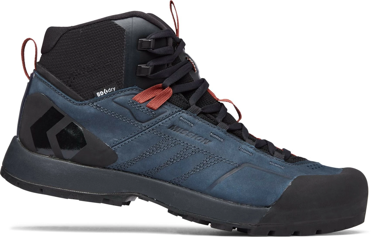 Black Diamond Mission Leather Mid WP Chaussures d'approche Homme, noir/bleu 4 Black Diamond Mission Leather Mid WP Chaussures d'approche Homme, noir/bleu – Image 2