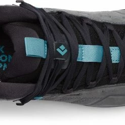 Black Diamond Mission Leather Mid WP Chaussures d'approche Femme, noir/gris -Chaussures trekking Soldes black diamond mission leather mid wp approach shoes women steel grey costal blue 3