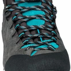 Hanwag Makra Light GTX Chaussures Femme, gris/turquoise -Chaussures trekking Soldes hanwag makra light gtx shoes women asphalt bluegreen 4