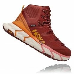Hoka One One Tennine Hike GTX Chaussures Femme, rouge/orange -Chaussures trekking Soldes hoka one one tennine hike gtx shoes women cherry mahogany strawberry ice 2