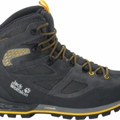 Jack Wolfskin Force Crest Texapore Chaussures mi-hautes Homme, gris/jaune