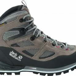 Jack Wolfskin Force Crest Texapore Chaussures mi-hautes Femme, gris/rose