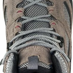 Jack Wolfskin Force Crest Texapore Chaussures mi-hautes Femme, gris/rose -Chaussures trekking Soldes jack wolfskin force crest texapore mid shoes women tarmac grey pink 6