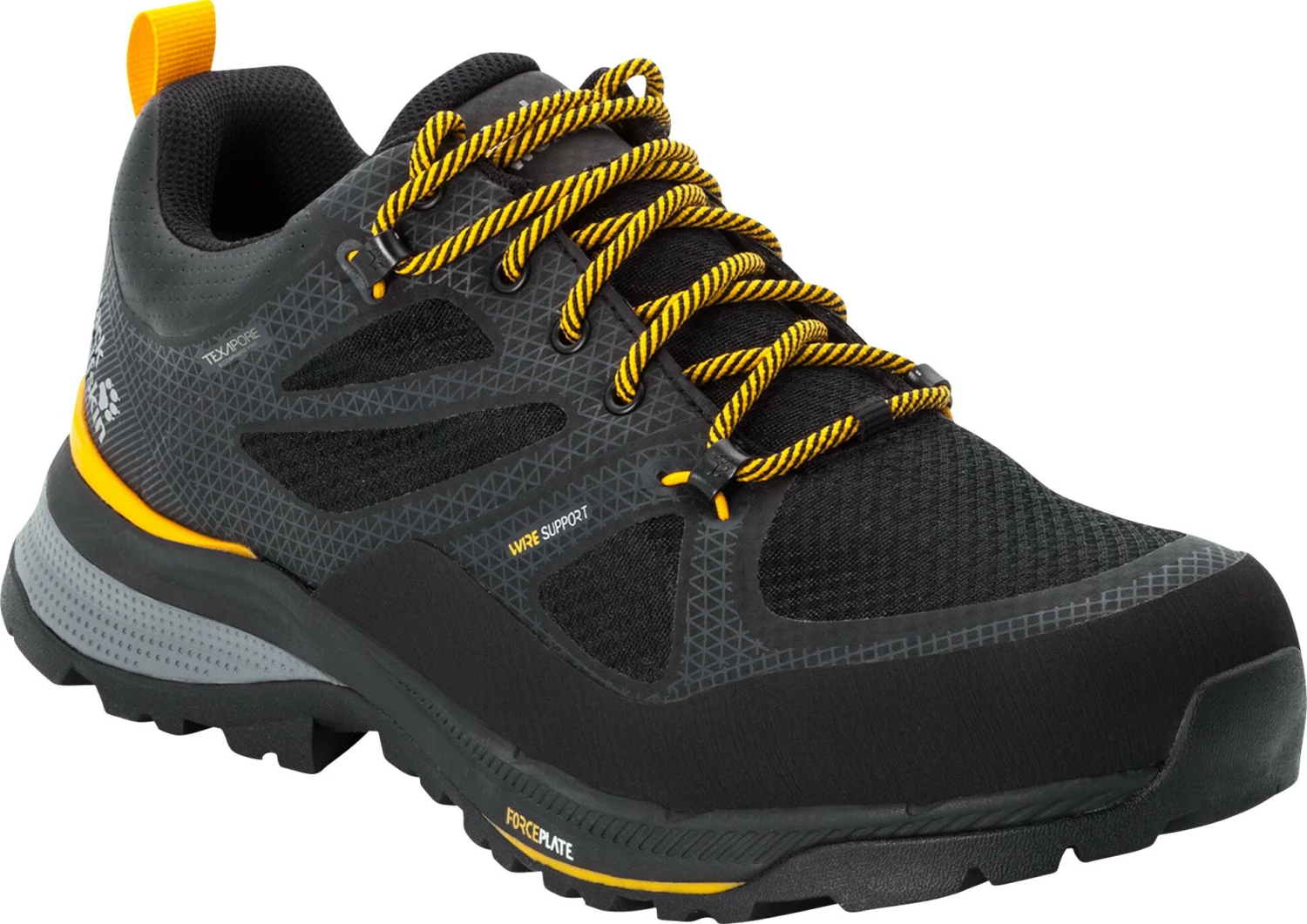 Jack Wolfskin Force Striker Texapore Chaussures basses Homme, noir 6 Jack Wolfskin Force Striker Texapore Chaussures basses Homme, noir – Image 4