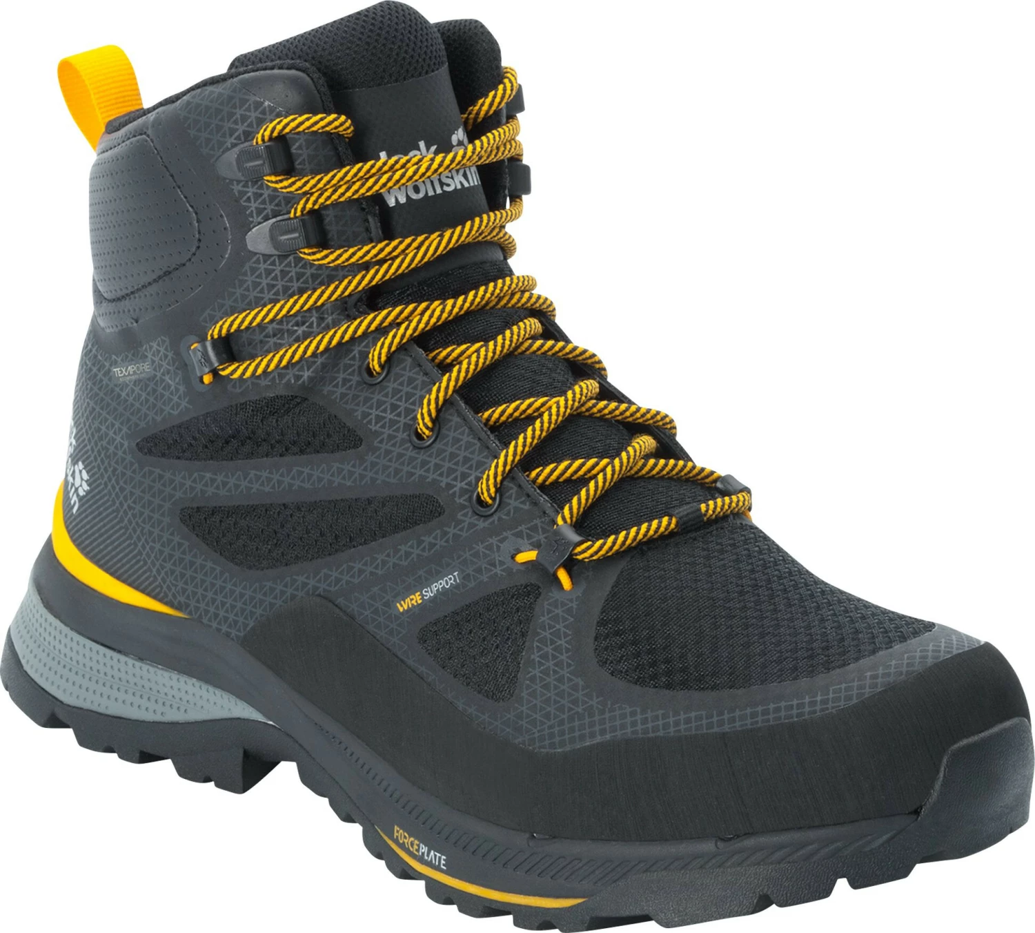 Jack Wolfskin Force Striker Texapore Chaussures mi-hautes Homme, noir 6 Jack Wolfskin Force Striker Texapore Chaussures mi-hautes Homme, noir – Image 4