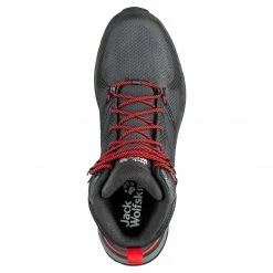 Jack Wolfskin Force Striker Texapore Chaussures mi-hautes Homme, gris/bleu -Chaussures trekking Soldes jack wolfskin force striker texapore mid shoes men phantom red 5