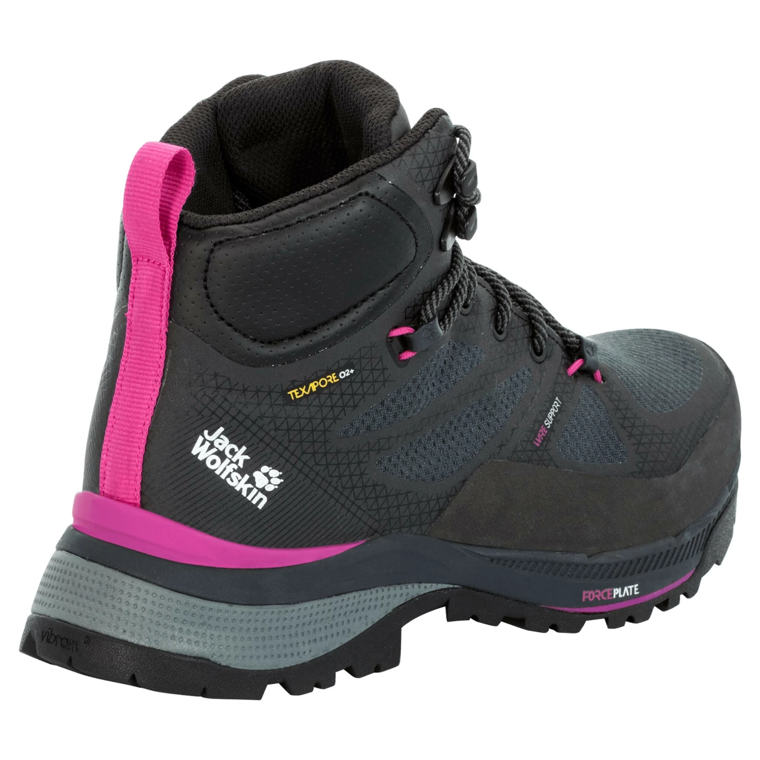 Jack Wolfskin Force Striker Texapore Chaussures mi-hautes Femme, gris/rose 5 Jack Wolfskin Force Striker Texapore Chaussures mi-hautes Femme, gris/rose – Image 3