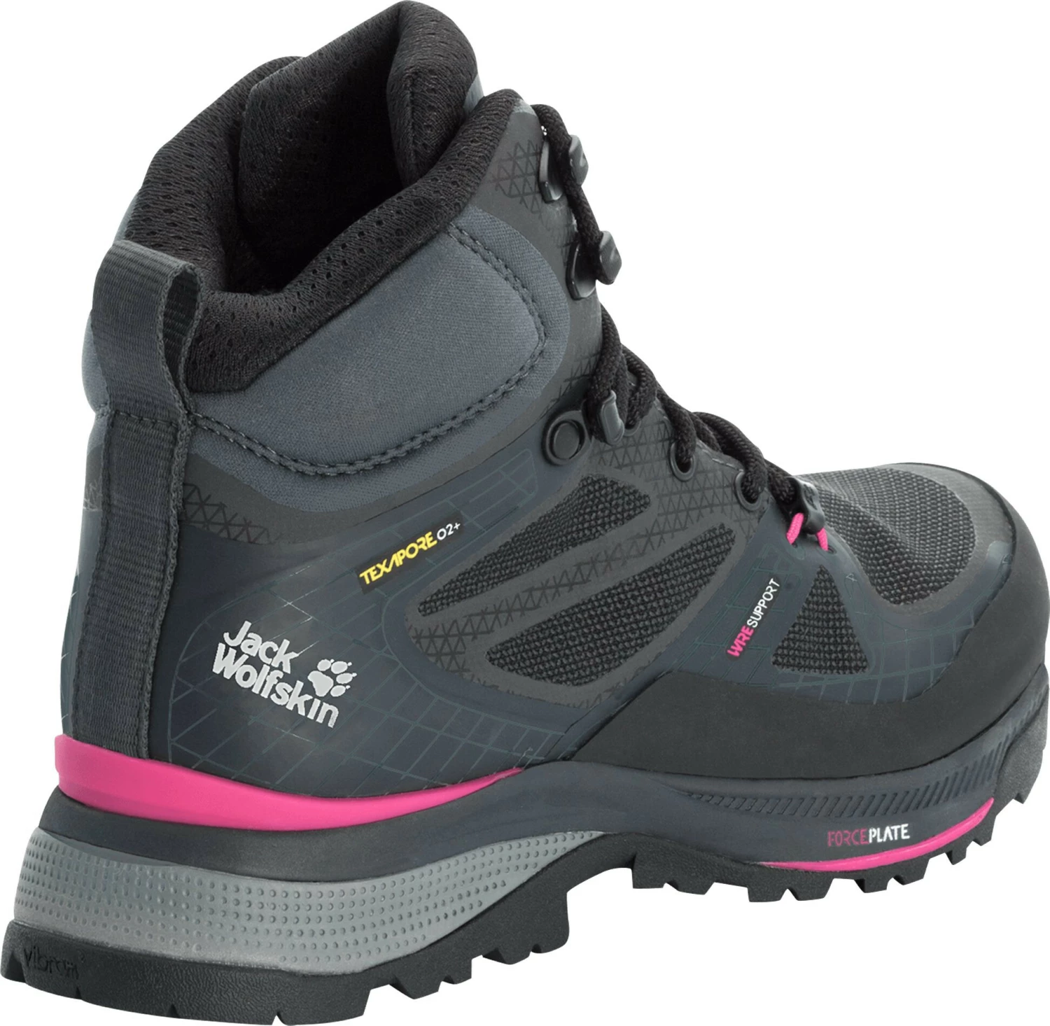 Jack Wolfskin Force Trekker Texapore Chaussures mi-hautes Femme, noir 5 Jack Wolfskin Force Trekker Texapore Chaussures mi-hautes Femme, noir – Image 3