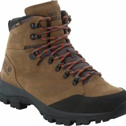 Jack Wolfskin Rebellion Texapore Chaussures mi-hautes Homme, marron/rouge