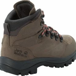 Jack Wolfskin Rebellion Texapore Chaussures mi-hautes Femme, gris/rouge -Chaussures trekking Soldes jack wolfskin rebellion texapore mid shoes women brown phantom 3