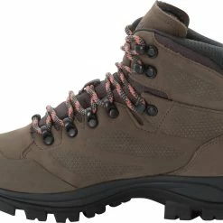 Jack Wolfskin Rebellion Texapore Chaussures mi-hautes Femme, gris/rouge -Chaussures trekking Soldes jack wolfskin rebellion texapore mid shoes women brown phantom 4
