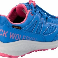 Jack Wolfskin Unleash 4 Speed Texapore Chaussures Enfant, bleu -Chaussures trekking Soldes jack wolfskin unleash 4 speed texapore shoes kids blue coral 3 1