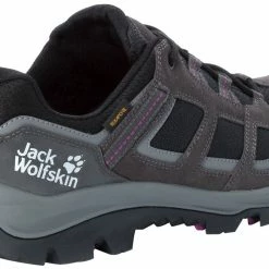 Jack Wolfskin Vojo 3 Texapore Chaussures Basses Femme, gris/bleu -Chaussures trekking Soldes jack wolfskin vojo 3 texapore low shoes women dark steel purple 3