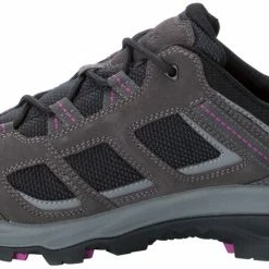 Jack Wolfskin Vojo 3 Texapore Chaussures Basses Femme, gris/bleu -Chaussures trekking Soldes jack wolfskin vojo 3 texapore low shoes women dark steel purple 4