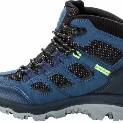 Jack Wolfskin Vojo Texapore Chaussures Mi-Hautes Enfant, noir -Chaussures trekking Soldes jack wolfskin vojo texapore mid shoes kids dark blue lime 4 3