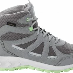 Jack Wolfskin Woodland 2 Texapore Chaussures mi-hautes Femme, gris -Chaussures trekking Soldes jack wolfskin woodland 2 texapore mid shoes women dark grey light green 2