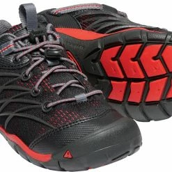 Keen Chandler CNX Chaussures Adolescents, gris/rouge -Chaussures trekking Soldes keen chandler cnx shoes youth raven fiery red 5