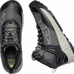 Keen Nxis Evo WP Chaussures mi-hautes Homme, gris/noir -Chaussures trekking Soldes keen nxis evo wp mid shoes men magnet bright cobalt 5
