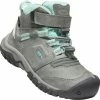 Keen Ridge Flex Mid WP Chaussures Enfant, gris/turquoise -Chaussures trekking Soldes keen ridge flex mid wp shoes kids grey blue tint 1