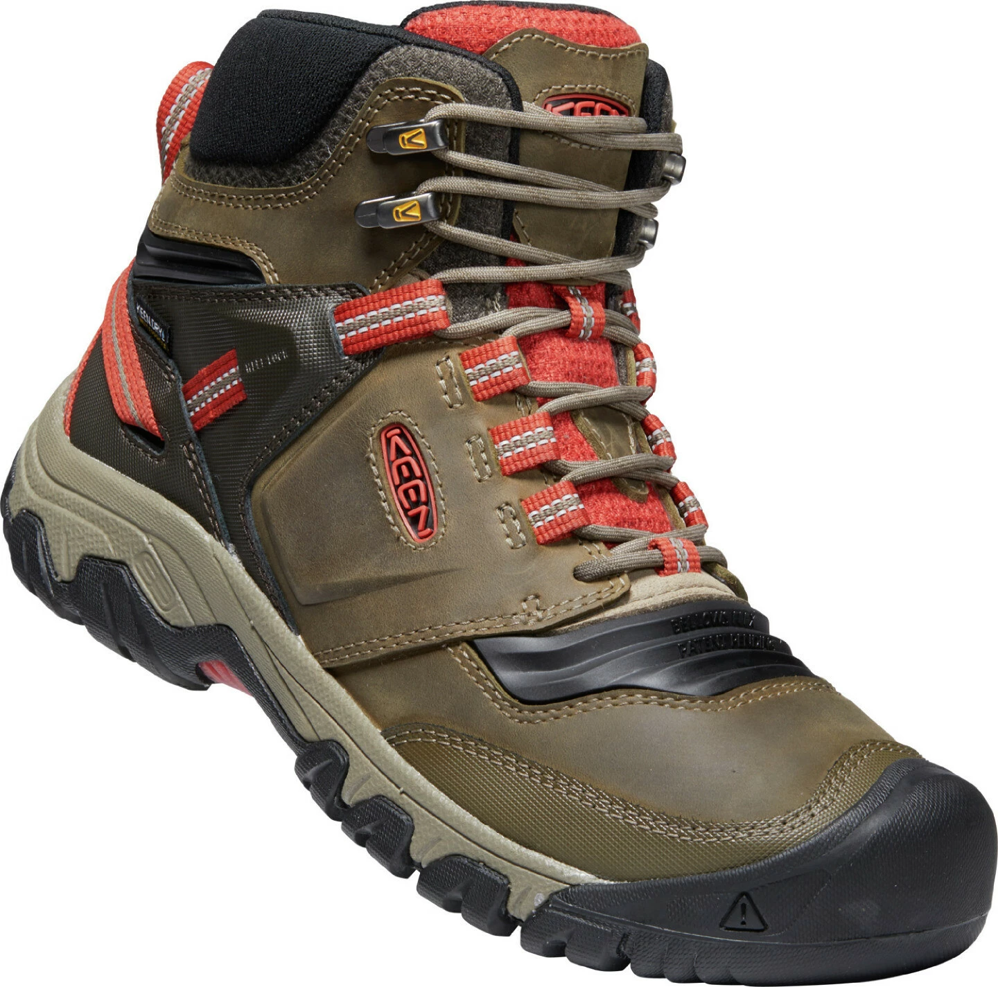 Keen Ridge Flex Mid WP Chaussures Homme, olive/rouge 3 Keen Ridge Flex Mid WP Chaussures Homme, olive/rouge
