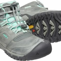 Keen Ridge Flex Mid WP Chaussures Adolescents, gris/turquoise -Chaussures trekking Soldes keen ridge flex mid wp shoes youth grey blue tint 4