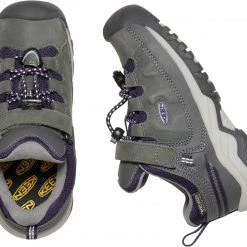 Keen Targhee Low WP Chaussures Enfant, bleu -Chaussures trekking Soldes keen targhee low wp shoes kids magnet tillandsia purple 4