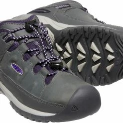 Keen Targhee Low WP Chaussures Adolescents, bleu -Chaussures trekking Soldes keen targhee low wp shoes youth magnet tillandsia purple 5 1