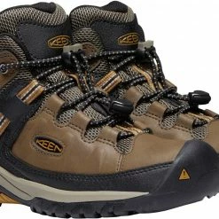 Keen Targhee Mid WP Chaussures Adolescents, noir -Chaussures trekking Soldes keen targhee wp mid kengaet lapset dark earth golden brown 4 2
