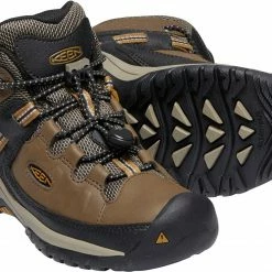 Keen Targhee Mid WP Chaussures Adolescents, noir -Chaussures trekking Soldes keen targhee wp mid kengaet lapset dark earth golden brown 5 2