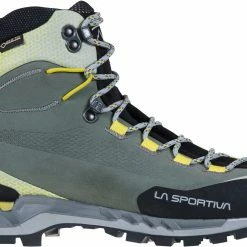 La Sportiva Trango Tech Leather GTX Chaussures Femme, gris/vert -Chaussures trekking Soldes la sportiva trango tech leather gtx shoes women clay celery 5