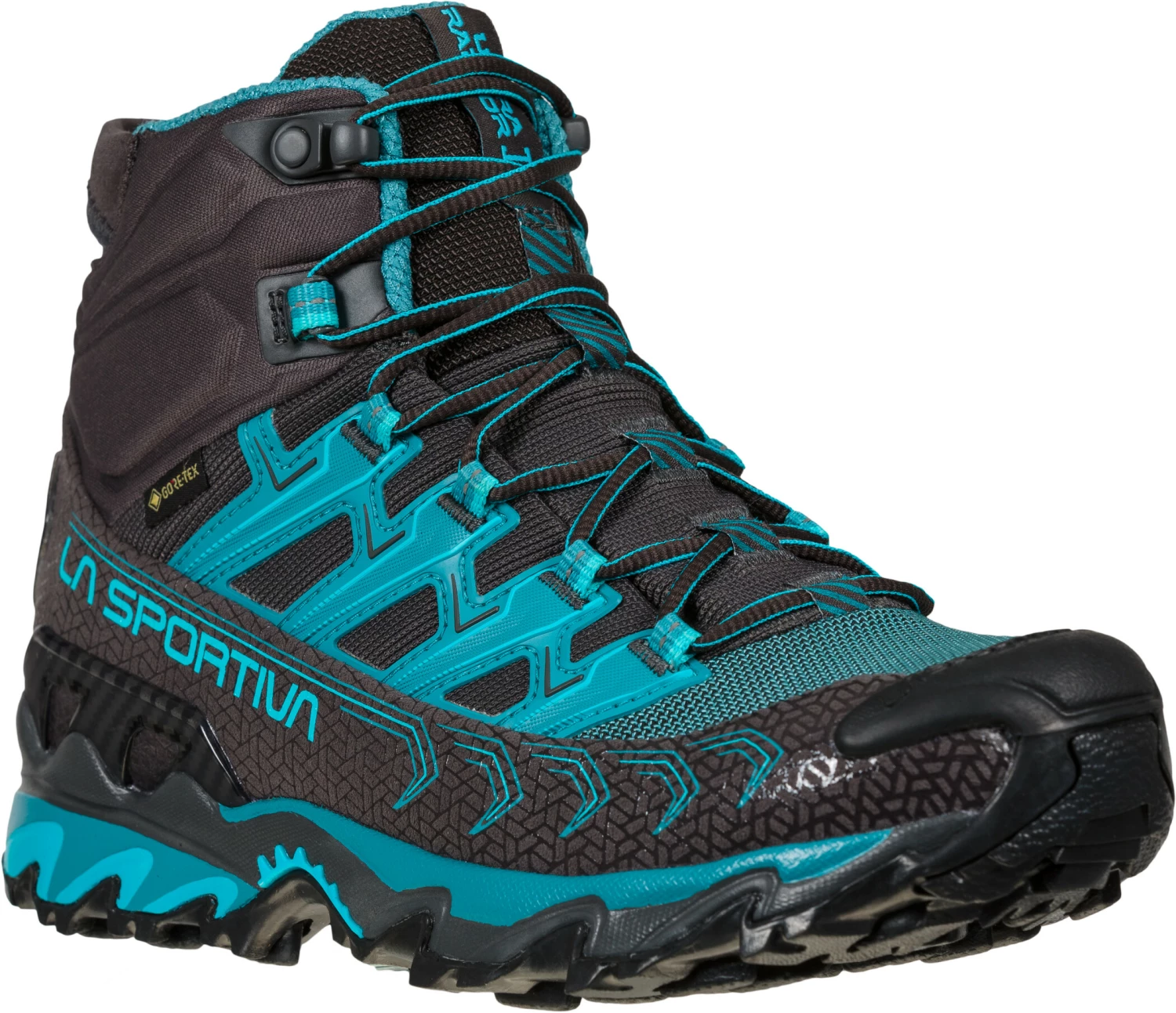 La Sportiva Ultra Raptor II Mid Wide GTX Chaussures Femme, gris/turquoise 4 La Sportiva Ultra Raptor II Mid Wide GTX Chaussures Femme, gris/turquoise – Image 2