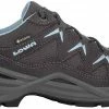 Lowa Sirkos Evo GTX Chaussures à tige basse Femme, gris -Chaussures trekking Soldes lowa sirkos evo gtx low shoes women graphite iceblue 1