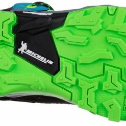 SALEWA Alp Trainer GTX Chaussures mi-hautes Enfant, bleu/vert -Chaussures trekking Soldes salewa alp trainer gtx mid shoes kids blue danube fluo green 4 1