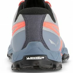 SALEWA Lite Train K Chaussures Femme, gris/orange -Chaussures trekking Soldes salewa lite train k kengaet naiset blue fog fluo coral 4 1