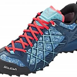 SALEWA Wildfire GTX Chaussures Femme, gris/Bleu pétrole