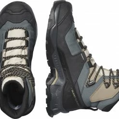 Salomon Quest Element GTX Chaussures Femme, beige/noir -Chaussures trekking Soldes salomon quest element gtx shoes women ebony rainy day stormy weather 2