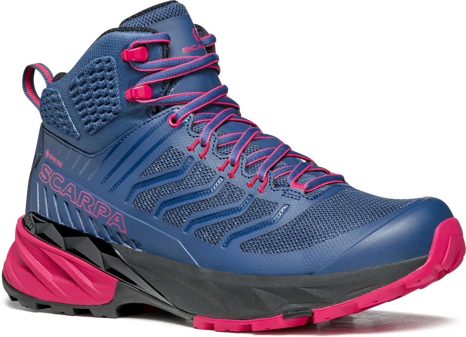 Scarpa Rush Mid GTX Chaussures Femme, bleu/rose 3 Scarpa Rush Mid GTX Chaussures Femme, bleu/rose