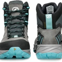 Scarpa Rush Trek GTX Chaussures Femme, gris/bleu -Chaussures trekking Soldes scarpa rush trek gtx shoes women midgray aqua 5