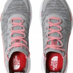 The North Face Vectiv Escape Chaussures Femme, gris/rouge -Chaussures trekking Soldes the north face vectiv escape shoes women microchip grey fiesta red 3 2