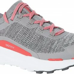 The North Face Vectiv Escape Chaussures Femme, gris/rouge -Chaussures trekking Soldes the north face vectiv escape shoes women microchip grey fiesta red 5 2
