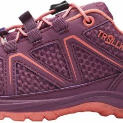 TROLLKIDS Skarvan Hiker Chaussures basses Enfant, bleu/orange -Chaussures trekking Soldes trollkids skarvan hiker low shoes kids mulberry peach 2 3
