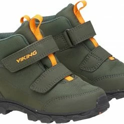 Viking Footwear Ask Mid F GTX Chaussures Enfant, vert -Chaussures trekking Soldes viking footwear ask mid f gtx shoes kids huntinggreen orange 4